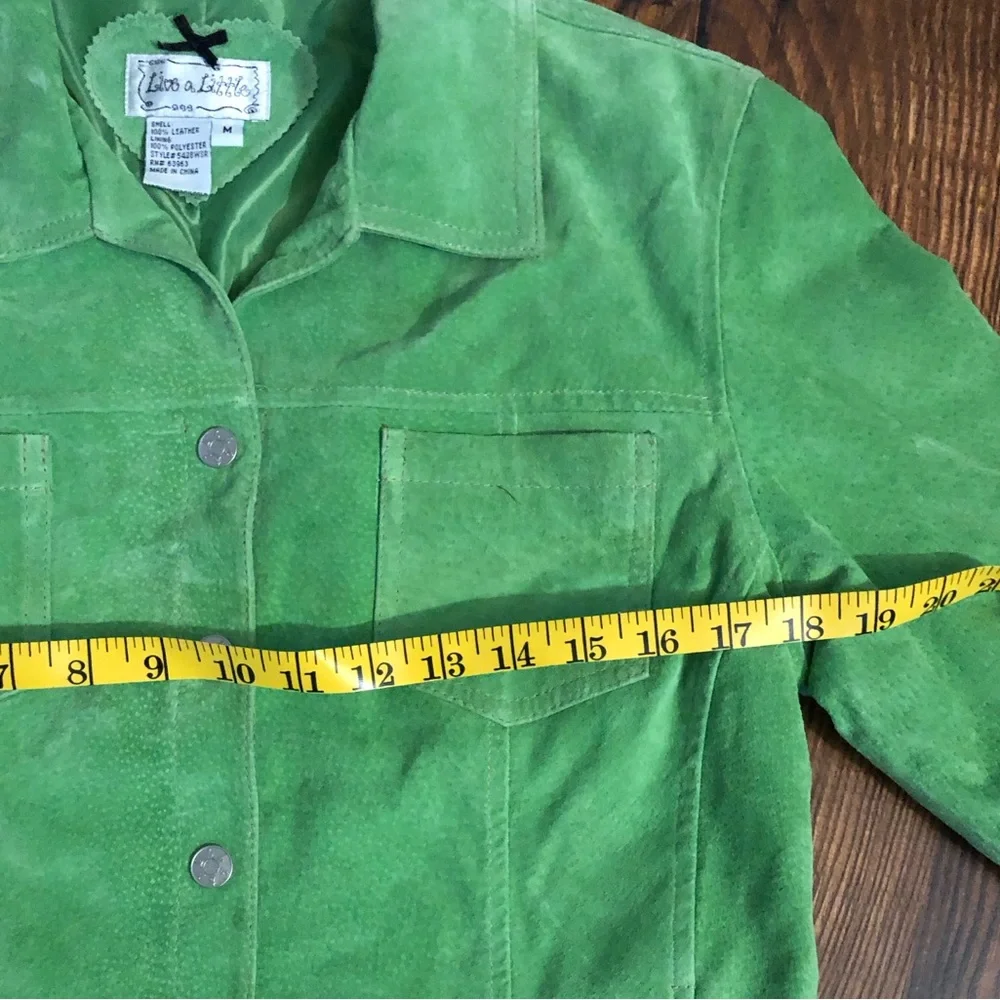 Live A Little Women’s 100% Leather Jacket Medium Vintage - Picture 5 of 7
